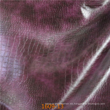 Cuero de microfibra sintética de PVC para hacer sofás, textiles para el hogar (1609 #)